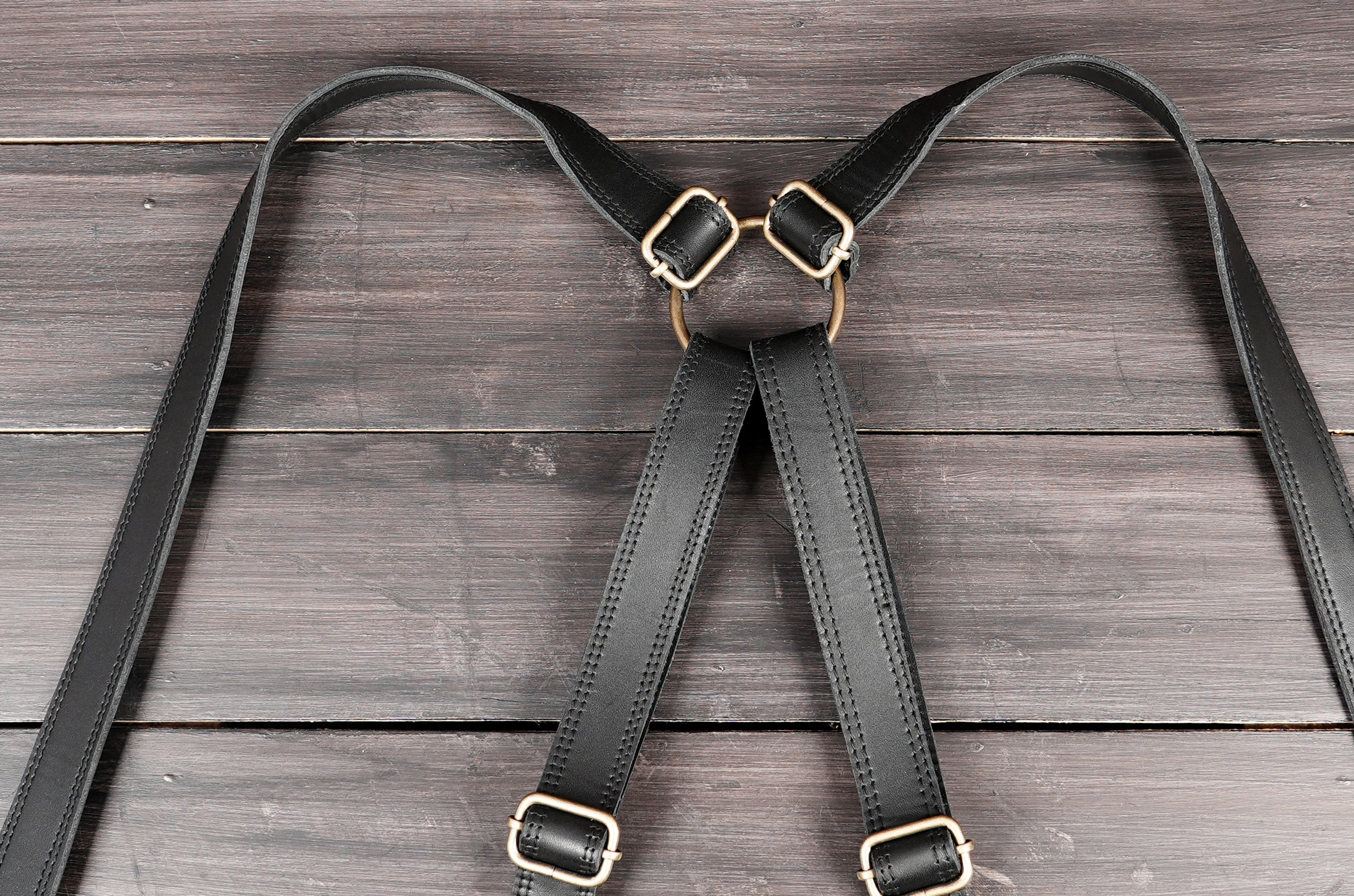 Premium leather holster bag with adjustable crossbody harness