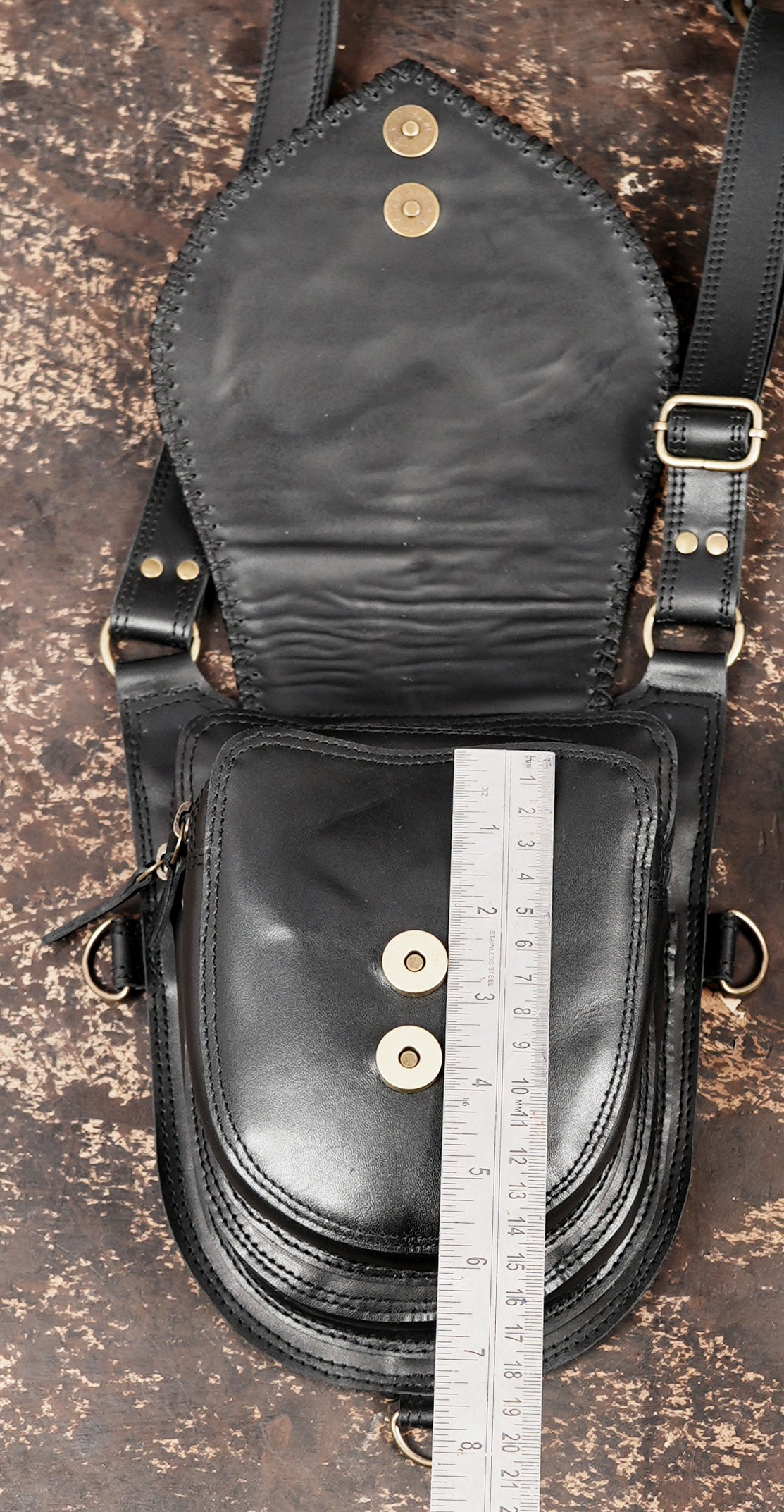 Durable leather holster bag for tools, phone, or accessories