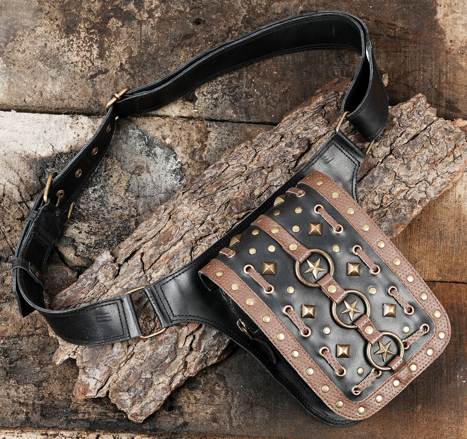 Leather Belt Featuring Antique Brass Rings 50% Off worldwide free shipping