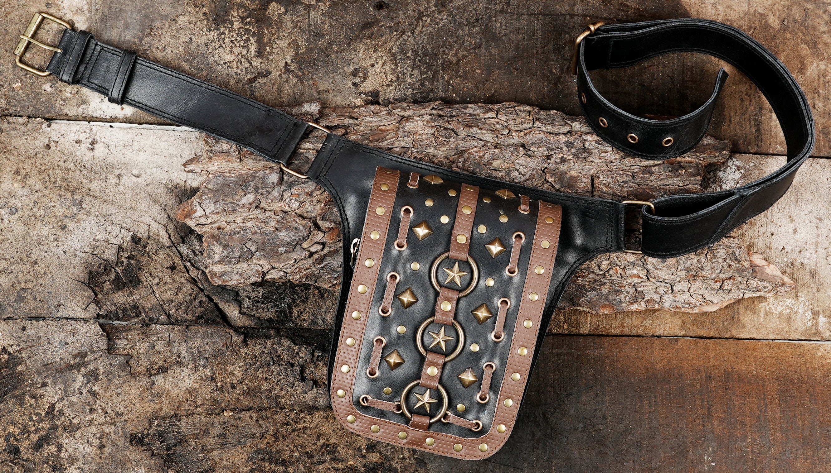 Leather Belt Featuring Antique Brass Rings 50% Off worldwide free shipping