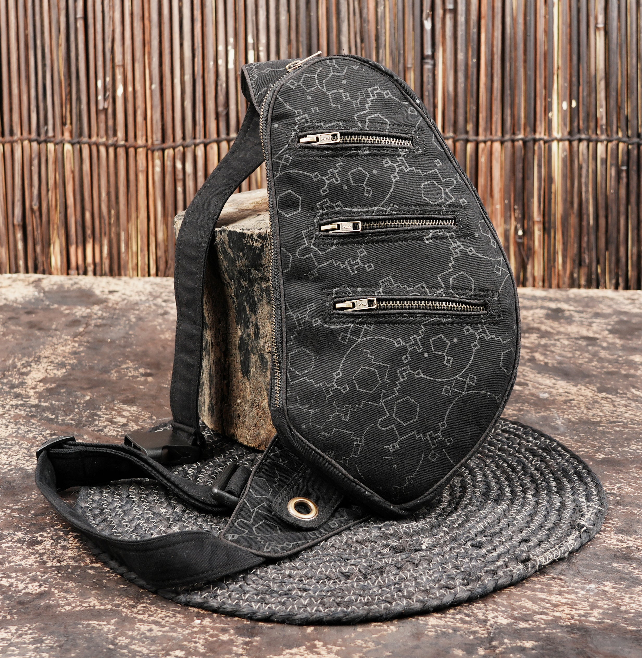 Cotton chest shoulder belt bag for phone and essentials