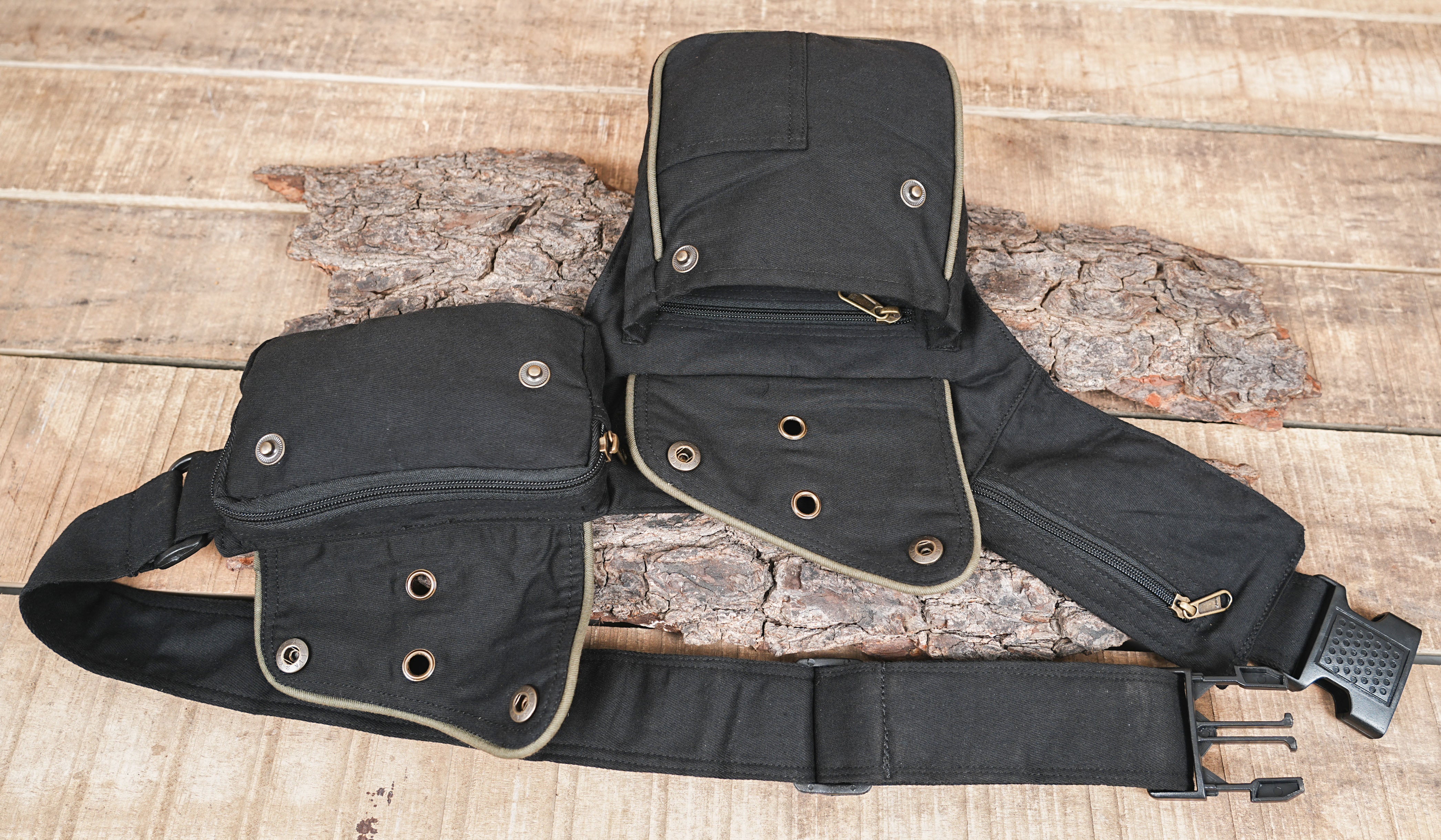 Cotton Waist Belt for Storage with Multiple Compartments 50% Off worldwide free shipping.