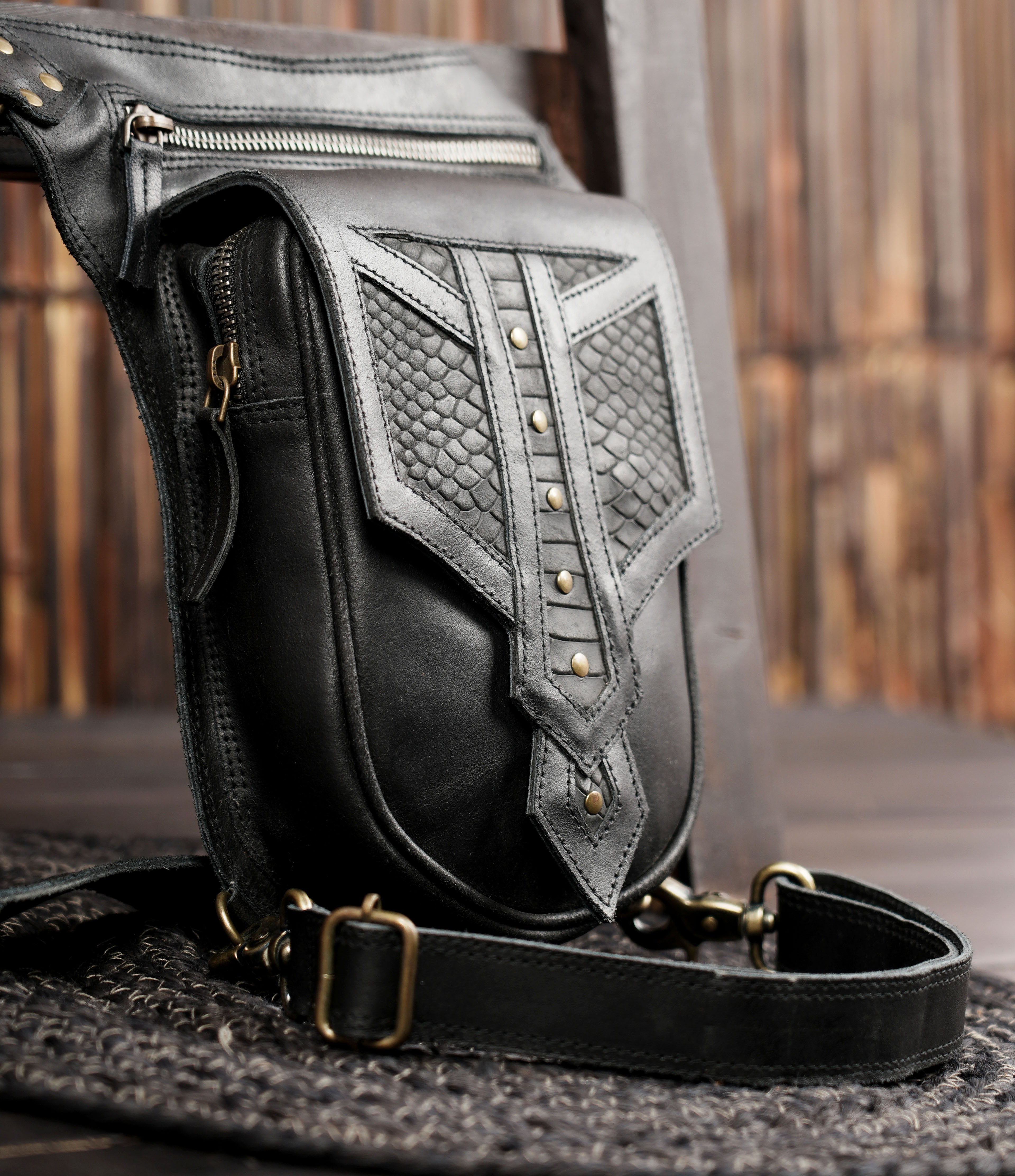 Leather waist thigh belt for festivals and lifestyle wear