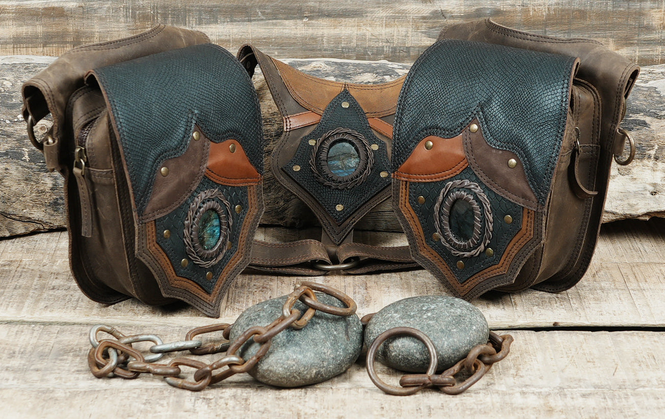 LEATHER HOLSTER|| GEMS STONE HOLSTER || FESTIVAL HOLSTER || GIFT FOR HIM || GIFT FOR HER