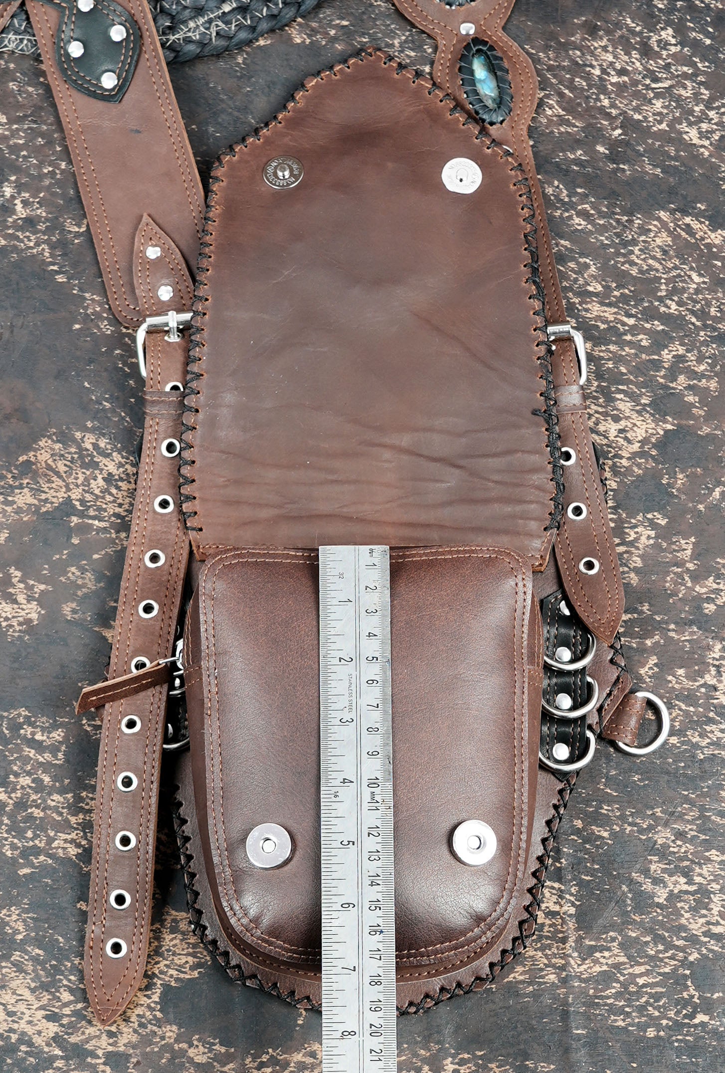 style brown leather holster harness handmade by artisans
