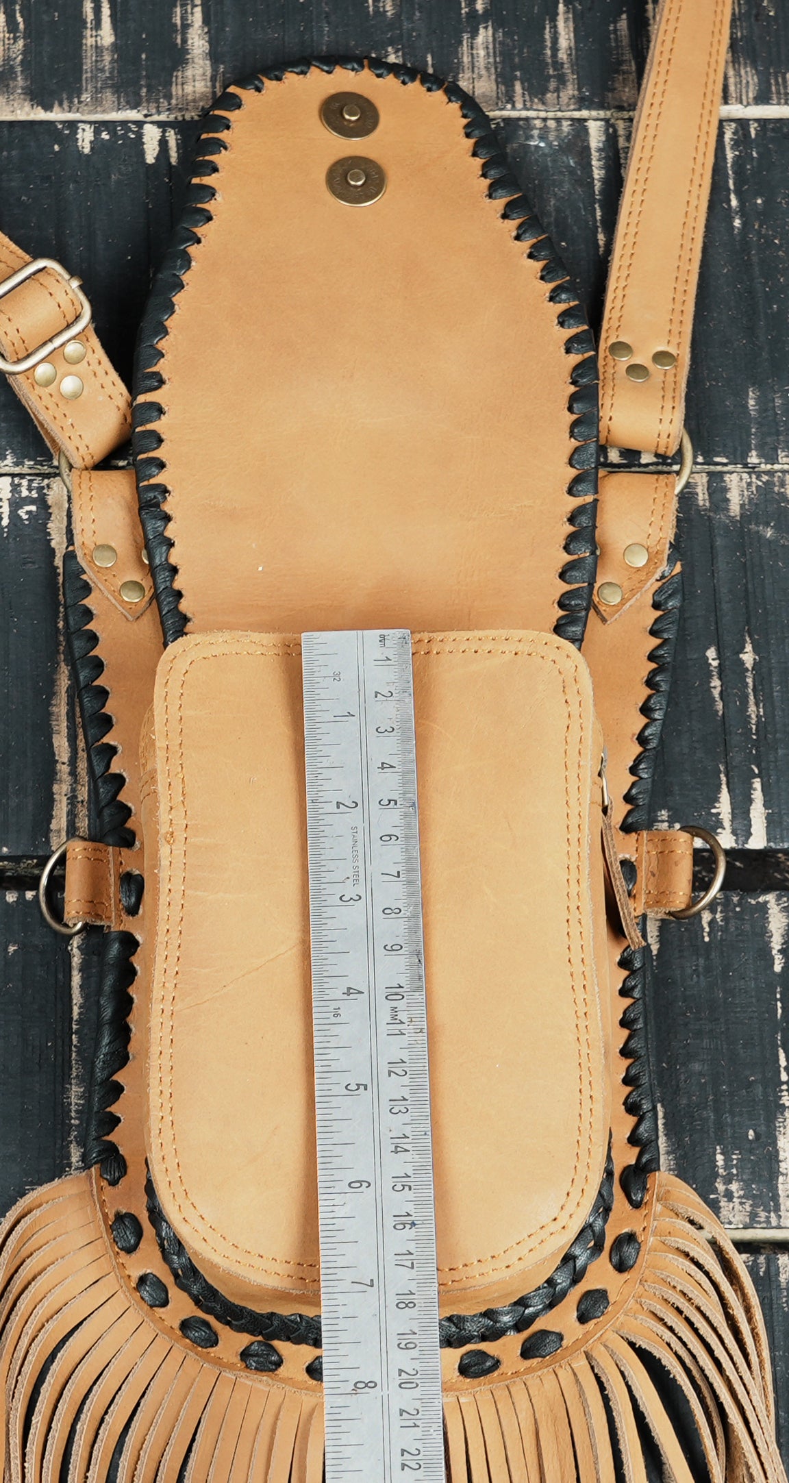 Statement leather shoulder holster for boho and steampunk outfits