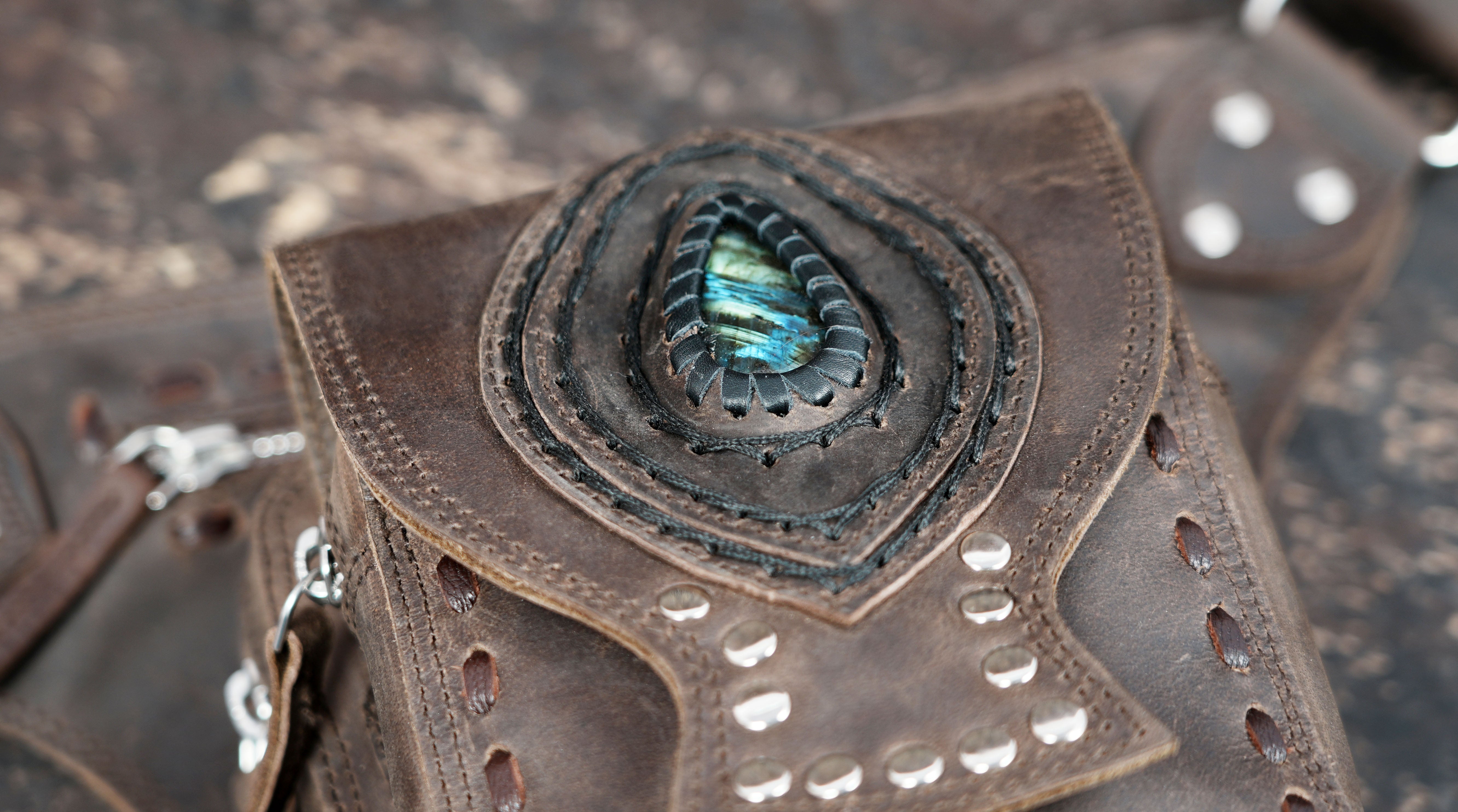 Genuine leather waist thigh holster belt with adjustable straps