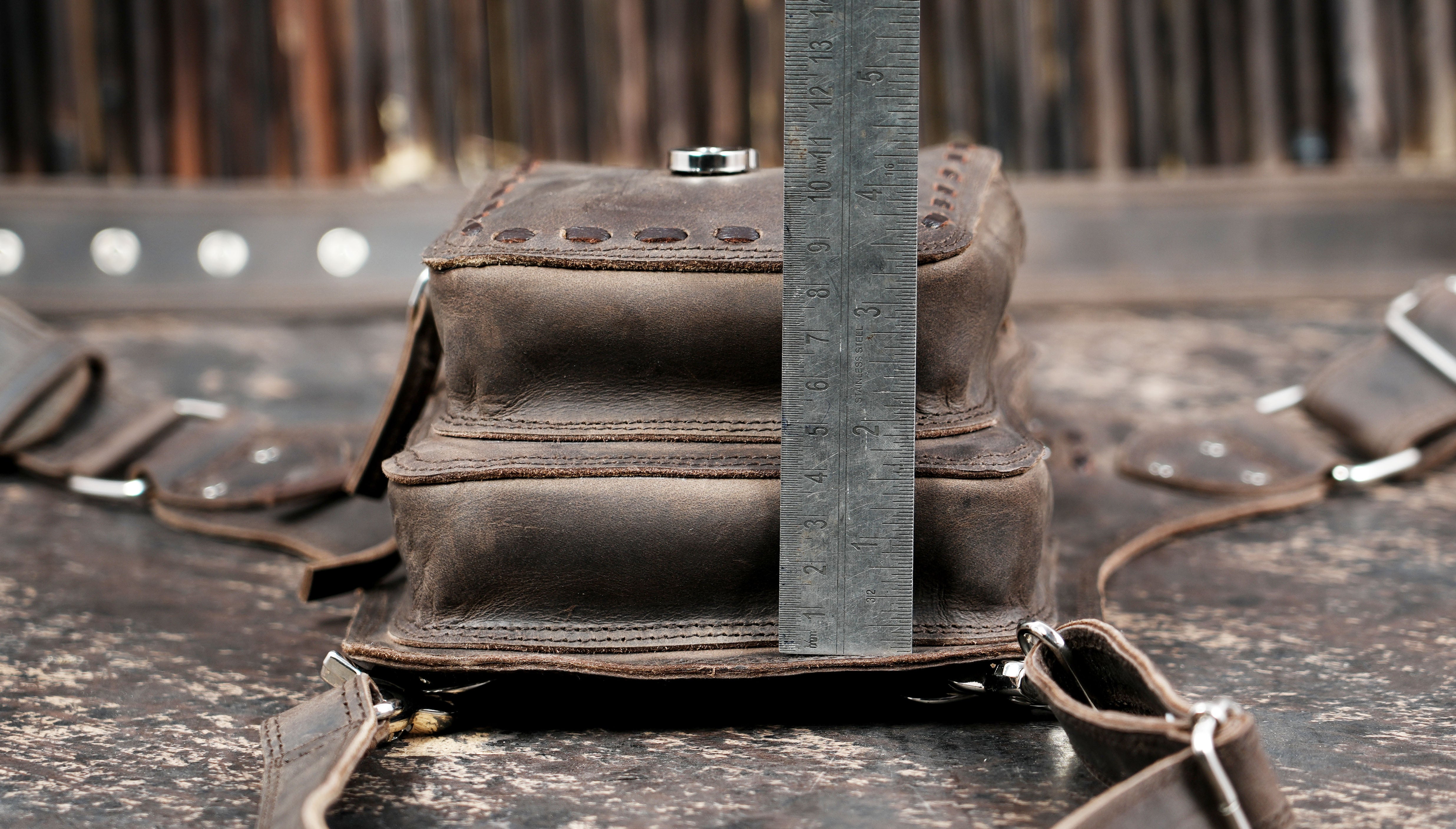 Adjustable leather waist and leg belt for hands-free carry