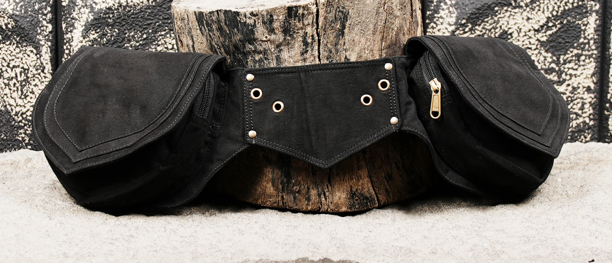 Cotton utility belt with dual compartments for everyday use