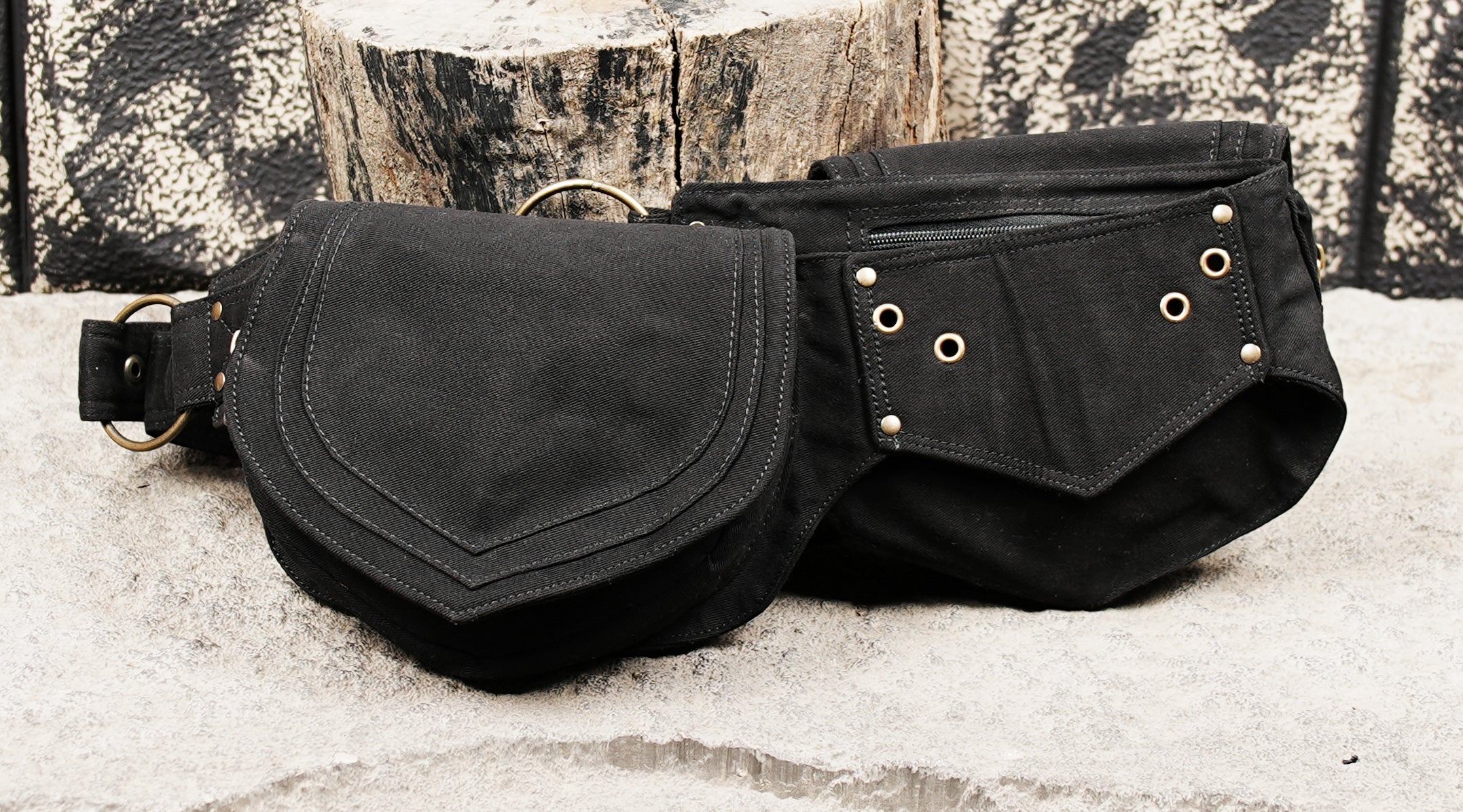 Adjustable cotton waist belt with metal D rings