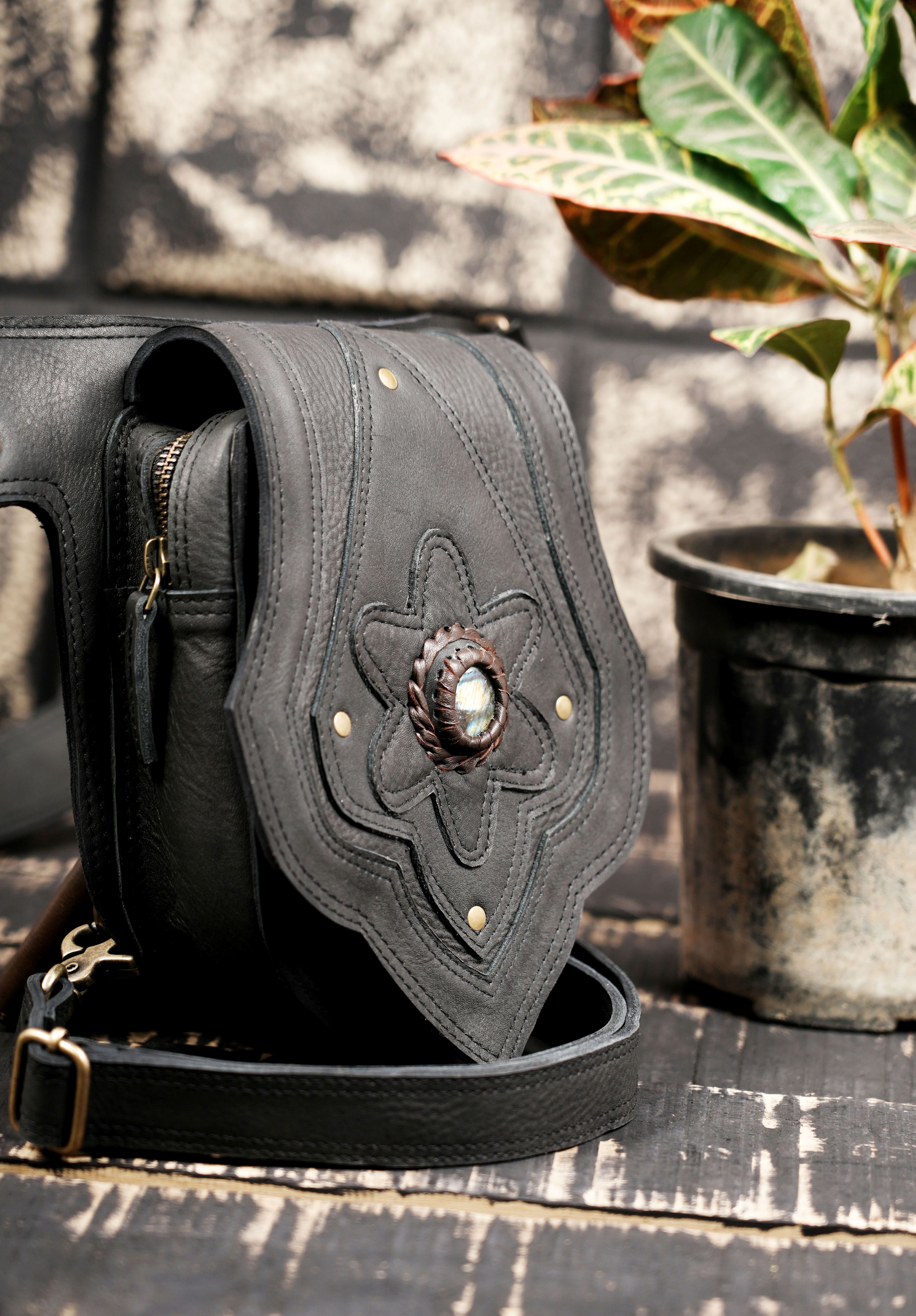 Leather waist and leg belt designed for phone and essentials