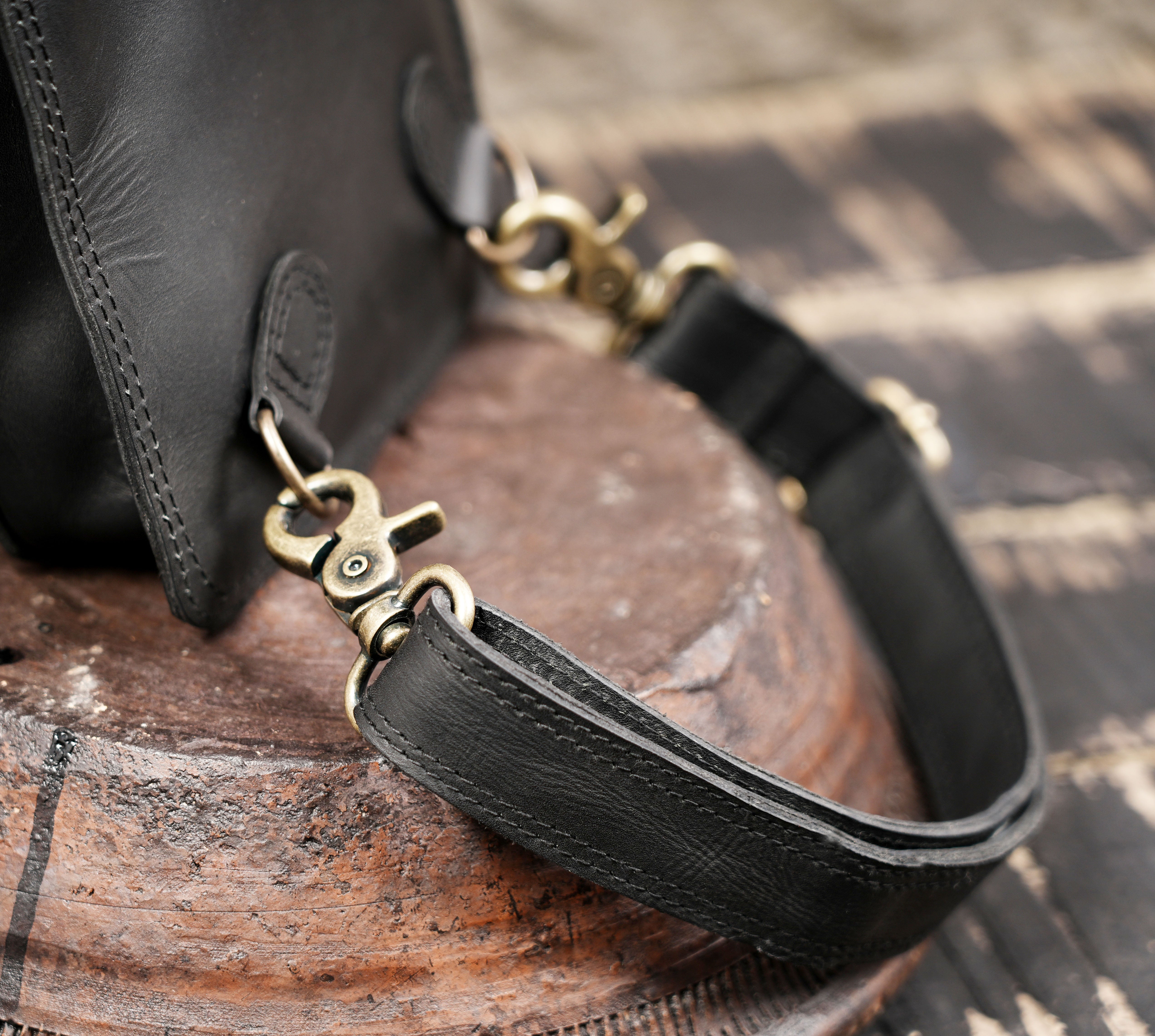 Leather waist thigh belt with compact zippered storage pouch