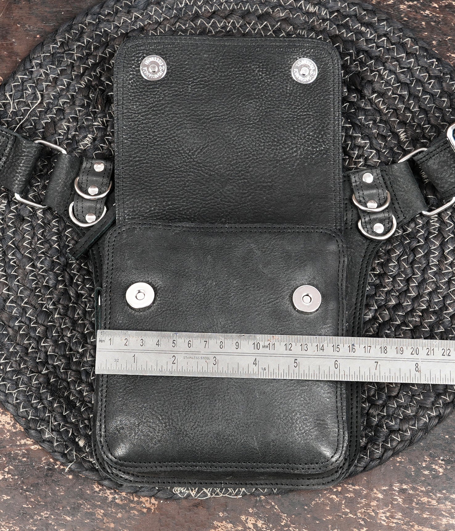 classic leather waist bag design