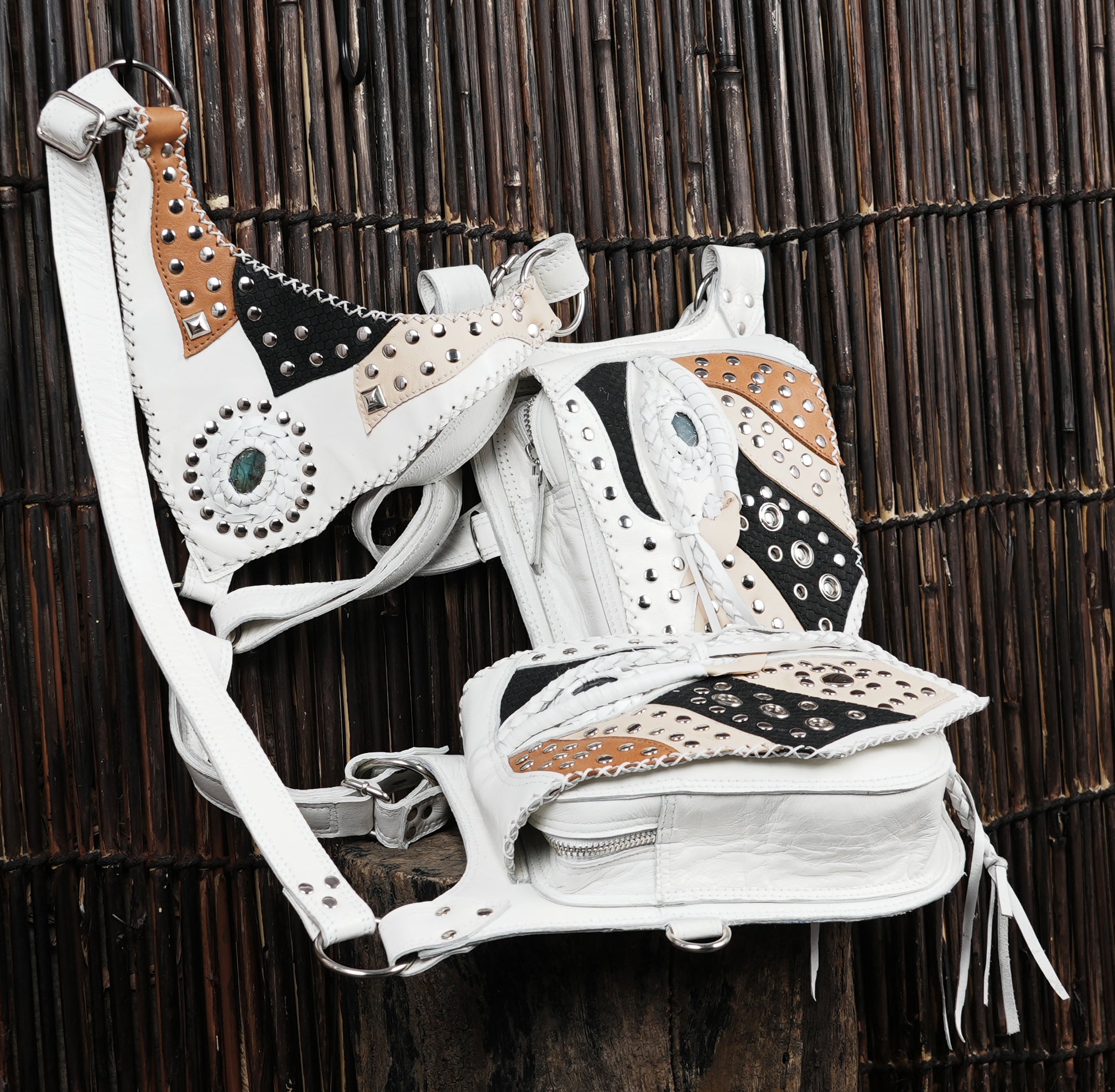 boho leather shoulder bag