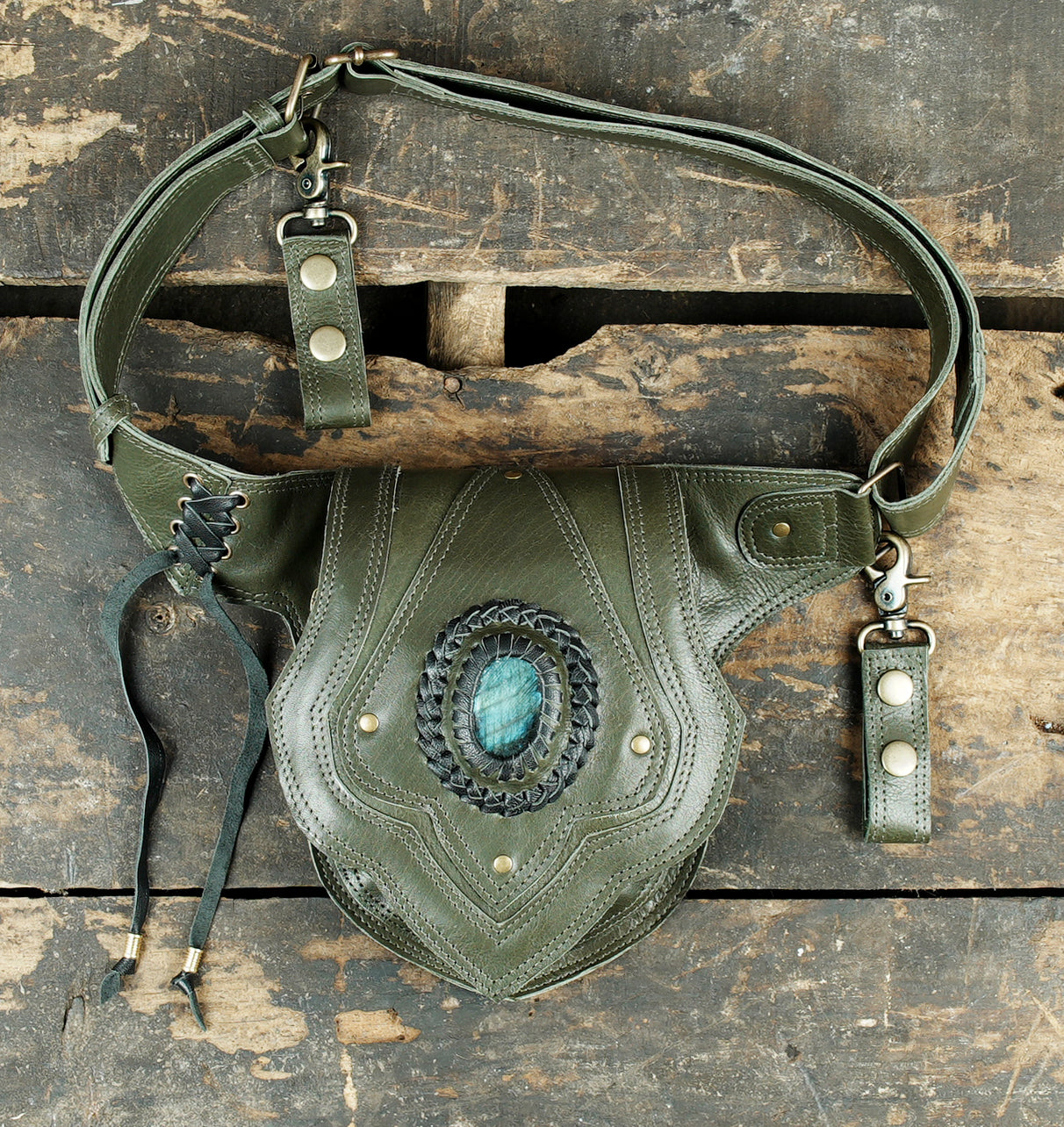 Festival ready leather hip pouch