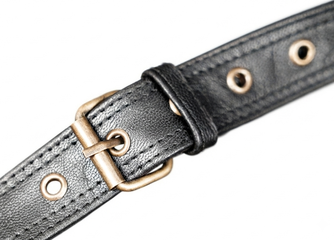 Black leather hip pouch with spacious zip compartment