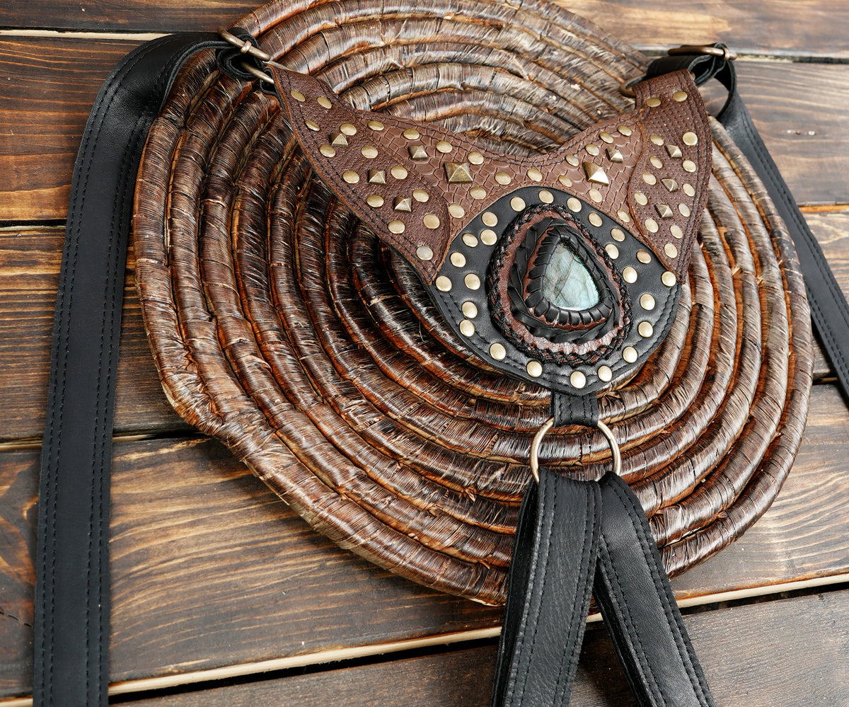 Handmade leather utility pouch set for festivals concerts and outdoor events
 