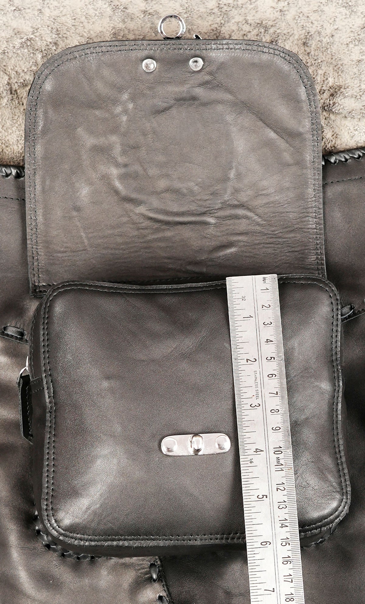 Handmade black leather belt skirt for women and men