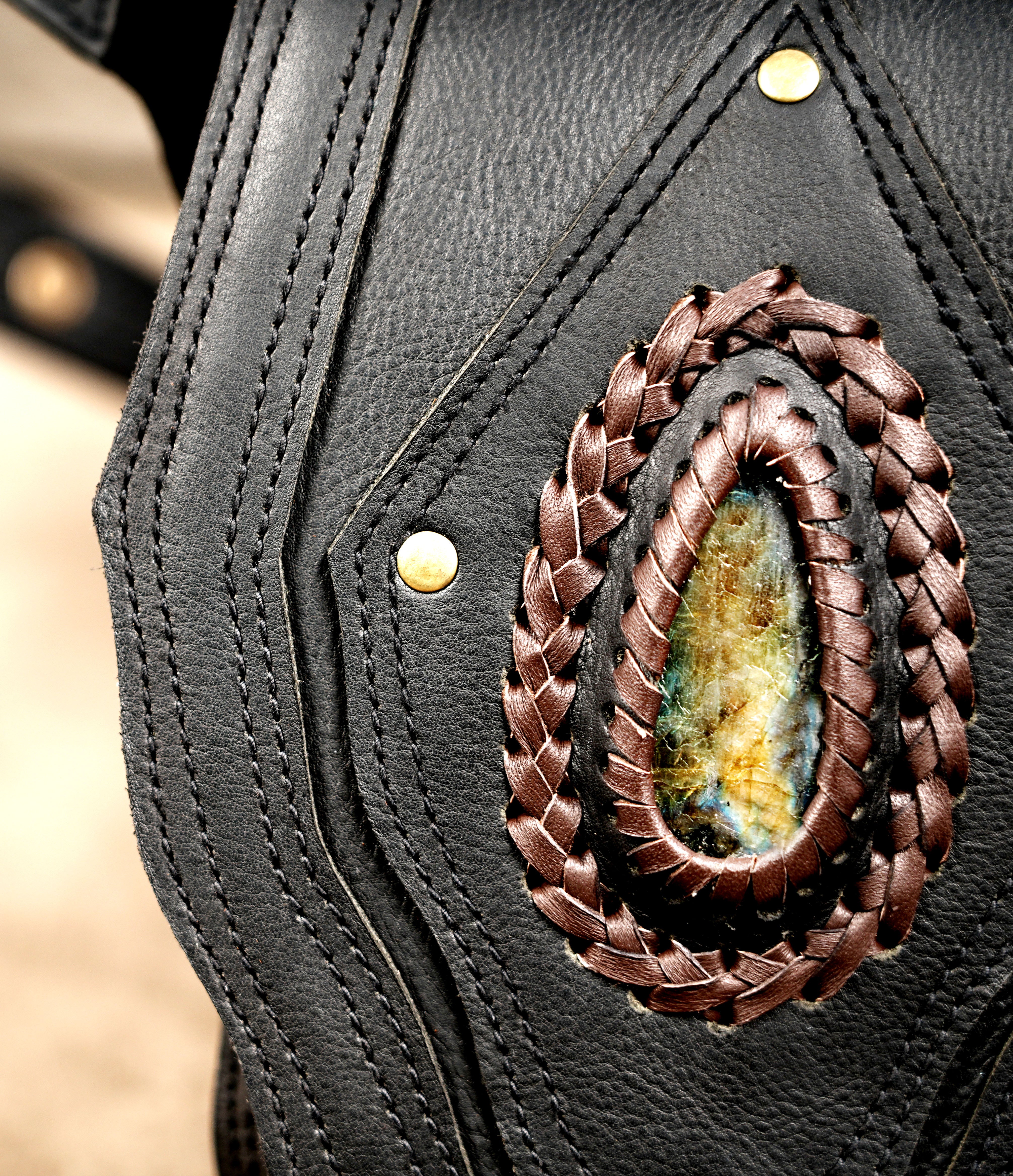 Handmade festival belt bag with a secure utility pocket