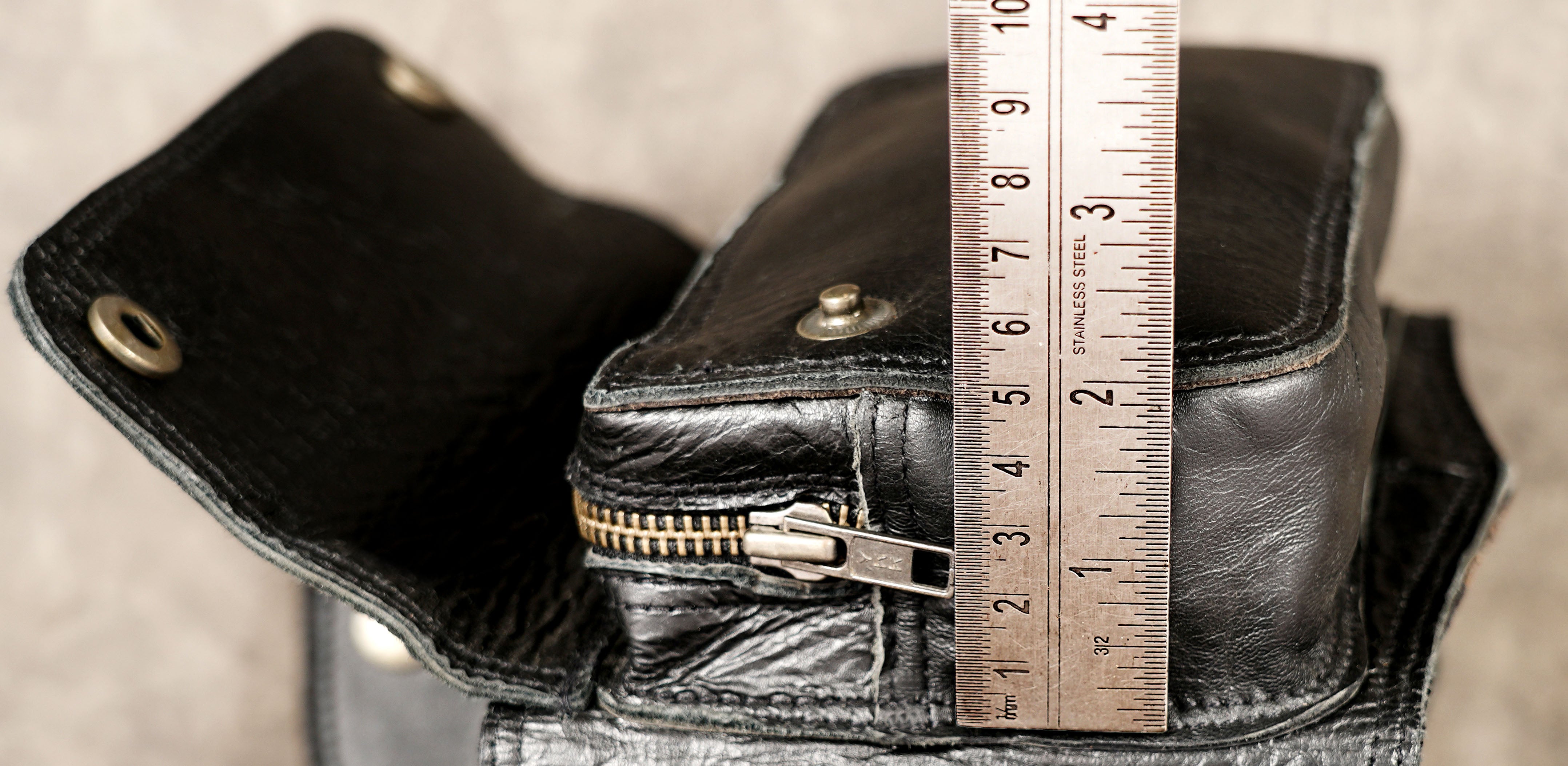 Handmade leather vendor belt for craft fairs and markets