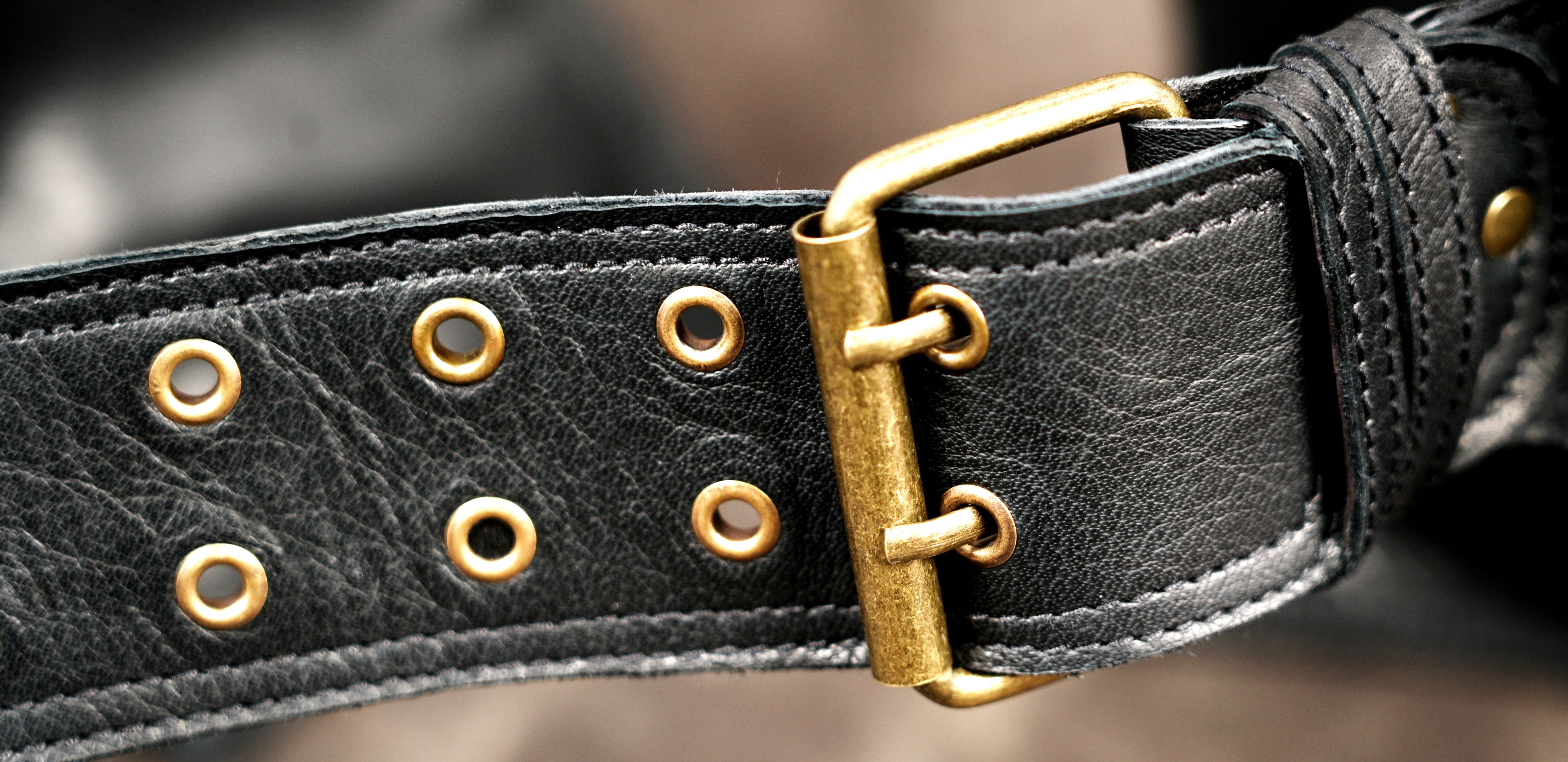 Multi-pocket leather utility belt for festivals and travel
