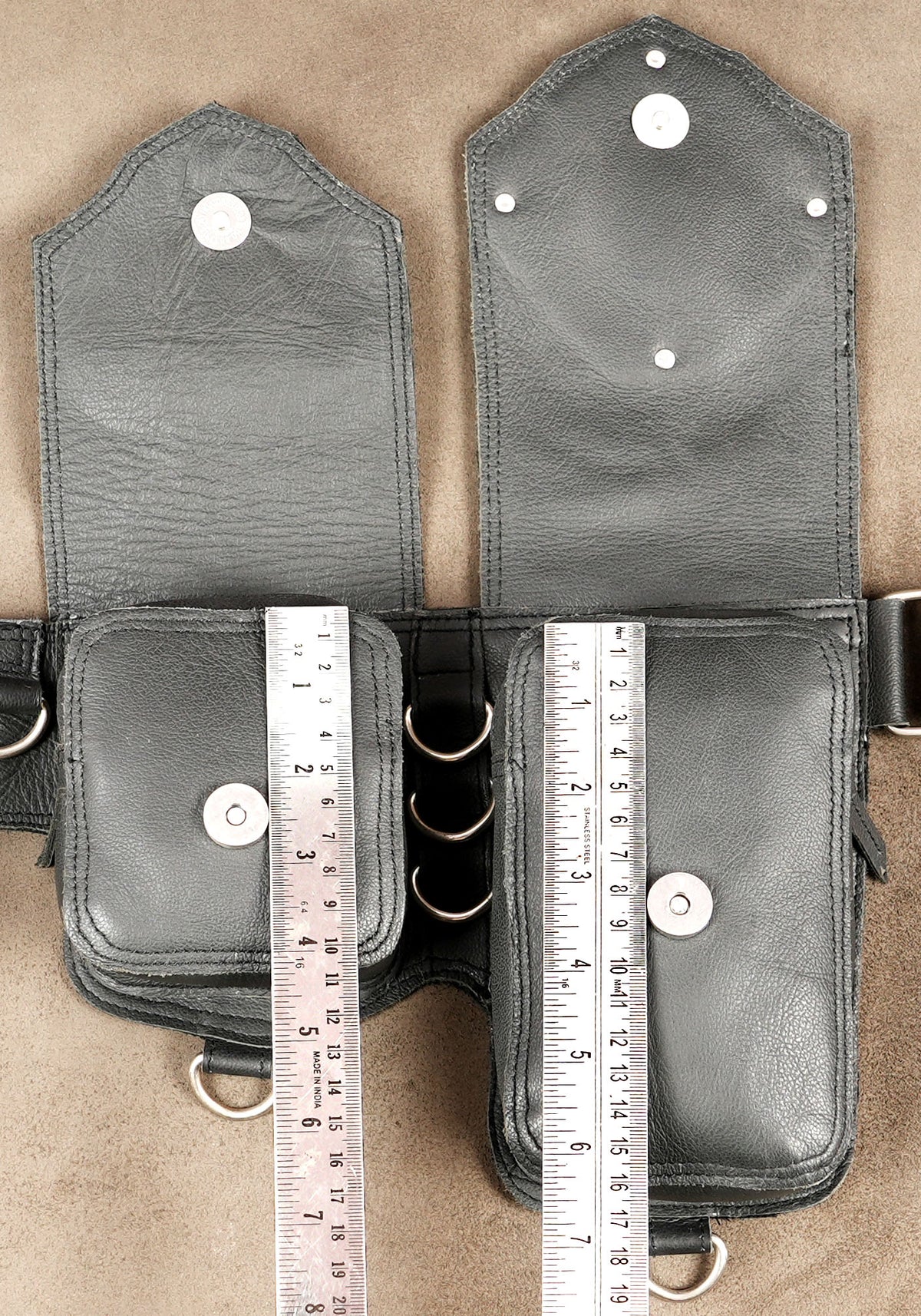 Steampunk utility belt with blue stone accent