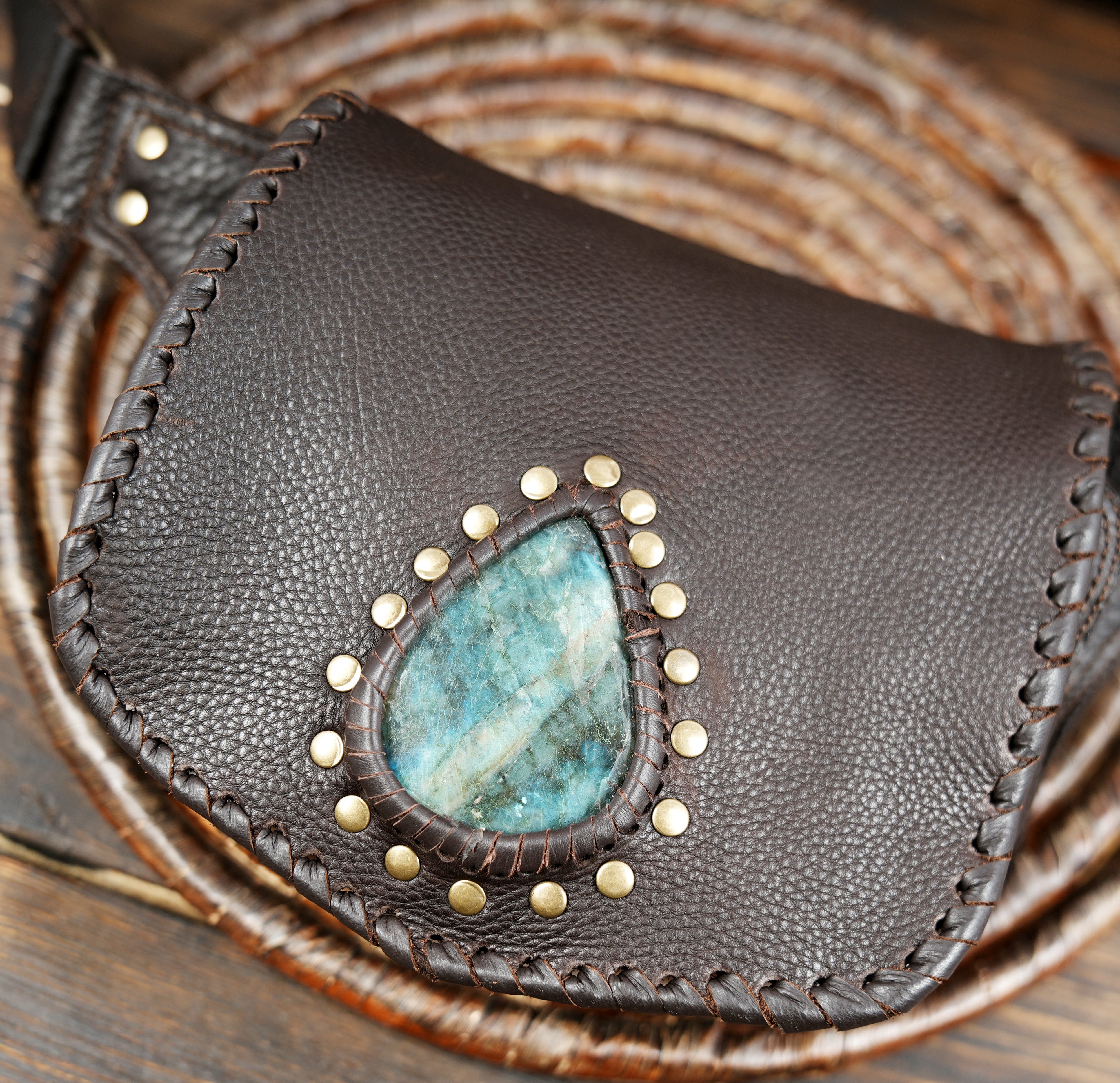 Handmade Leather Waist Bag for Festival and Travel