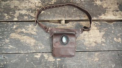 Handmade leather utility hip bag