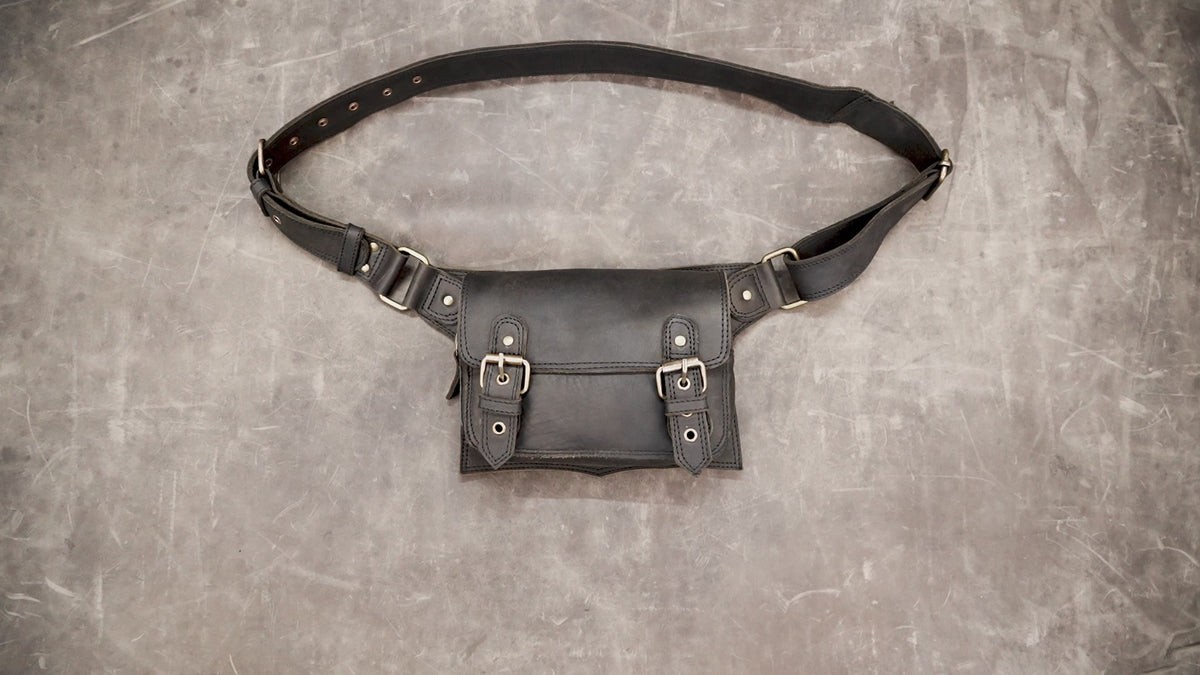 Durable leather utility waist strap for outdoor adventures